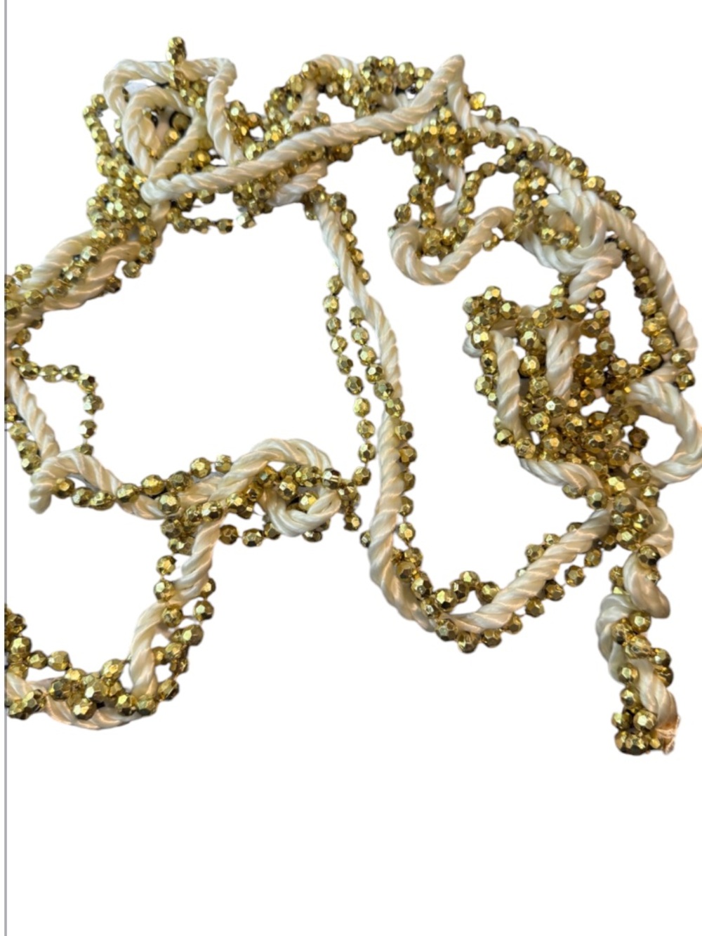 braided bead and twisted rope Christmas garland